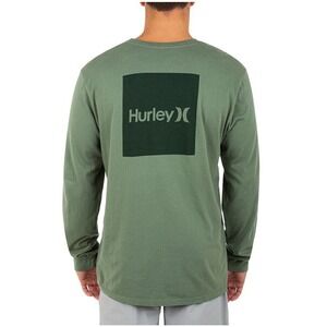 Hurley Men's Everyday Washed One and Only Solid Long Sleeve Tee T-Shirt